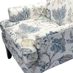 Blue And Yellow Floral Upholstered Accent Chair-Kirkland's Home Shop