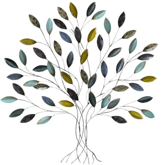 Blue And Yellow Tree Wall Plaque-Kirkland's Home Store
