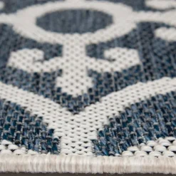 Blue Auckland Tile Outdoor Area Rug, 6X9-Kirkland's Home Fashion