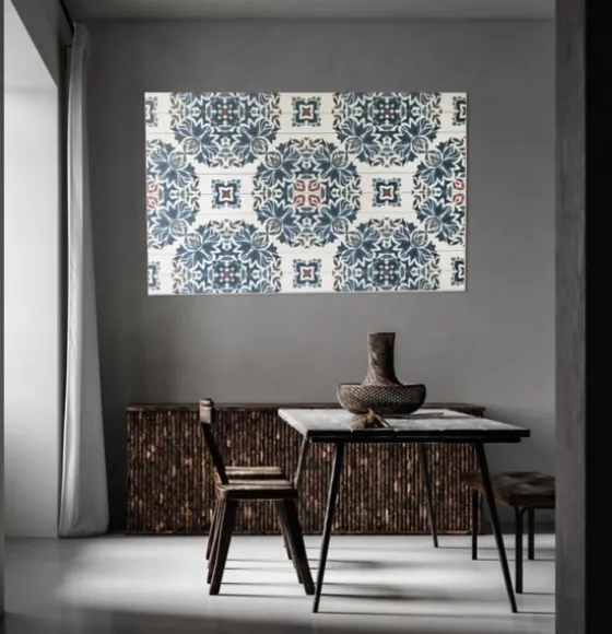 Blue Azulejo Wood Wall Plaque-Kirkland's Home Sale