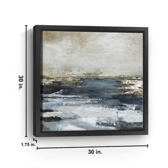 Blue Bay Framed Canvas Art Print, 30X30 In.-Kirkland's Home Fashion
