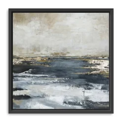 Blue Bay Framed Canvas Art Print, 42X42 In.-Kirkland's Home Sale