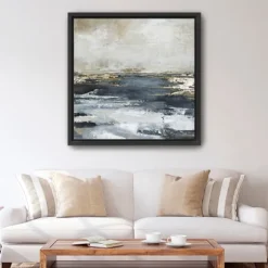 Blue Bay Framed Canvas Art Print, 42X42 In.-Kirkland's Home Sale