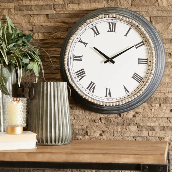 Blue Beaded Roman Numeral Clock-Kirkland's Home Shop