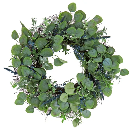 Blue Berries And Eucalyptus Wreath-Kirkland's Home Store