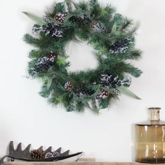 Blue Berries And Ice Twigs Wreath-Kirkland's Home Store