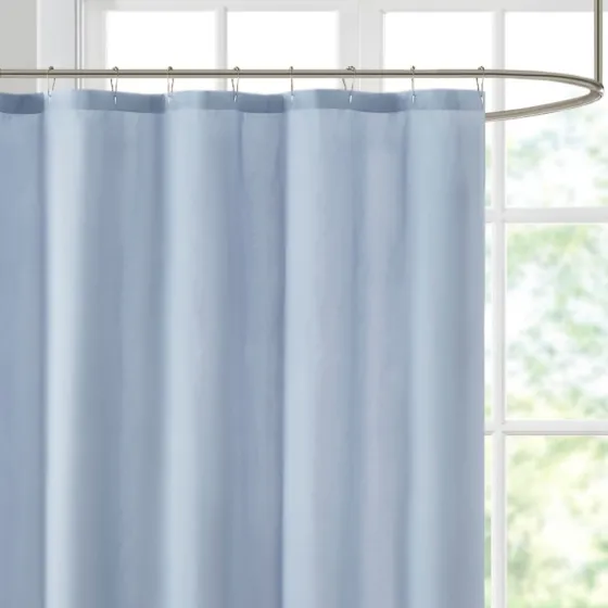 Blue Block Embroidered Shower Curtain-Kirkland's Home Store