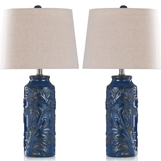 Blue Bo Ical Mayfield Table Lamps, Set Of 2-Kirkland's Home Discount
