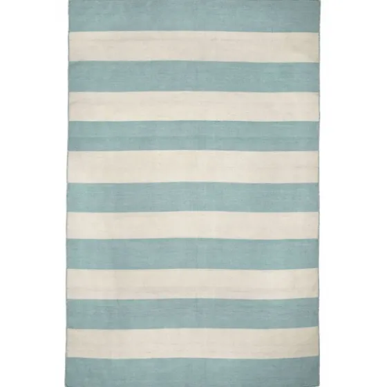 Blue Cabana Stripe Indoor/Outdoor Area Rug, 3X5-Kirkland's Home Online