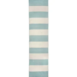 Blue Cabana Stripe Indoor/Outdoor Runner, 2X8-Kirkland's Home Shop