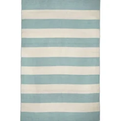 Blue Cabana Stripe Indoor/Outdoor Area Rug, 7X9-Kirkland's Home Best