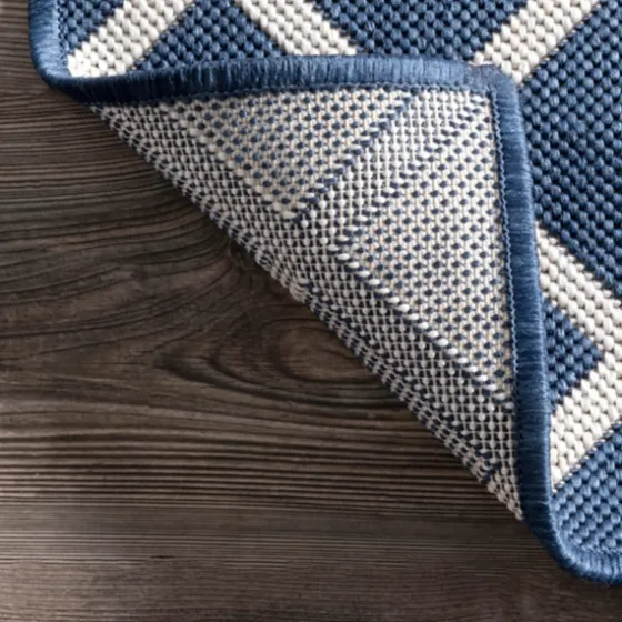 Blue Cassie Global Outdoor Area Rug, 5X8-Kirkland's Home Sale