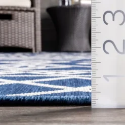 Blue Cassie Global Outdoor Area Rug, 5X8-Kirkland's Home Sale