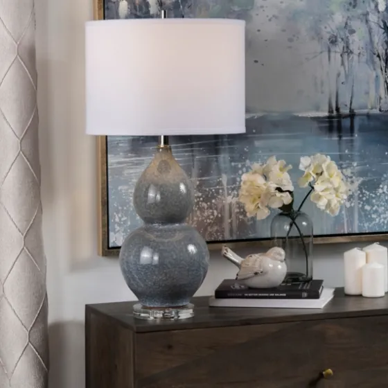 Blue Ceramic Hourglass Table Lamp-Kirkland's Home Sale