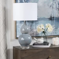Blue Ceramic Hourglass Table Lamp-Kirkland's Home Sale