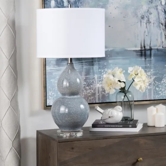 Blue Ceramic Hourglass Table Lamp-Kirkland's Home Sale