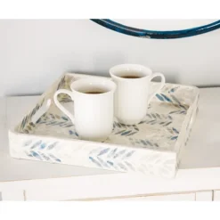 Blue Chevron Enamel 3-Pc. Tray Set-Kirkland's Home Best