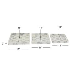 Blue Chevron Enamel 3-Pc. Tray Set-Kirkland's Home Best