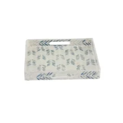 Blue Chevron Enamel 3-Pc. Tray Set-Kirkland's Home Best
