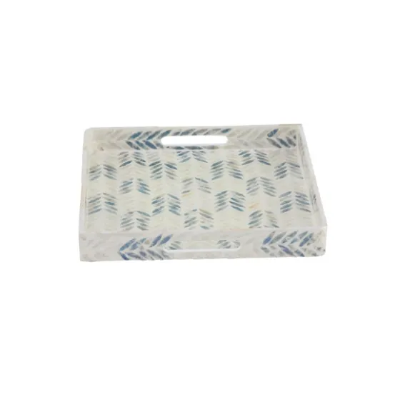 Blue Chevron Enamel 3-Pc. Tray Set-Kirkland's Home Best