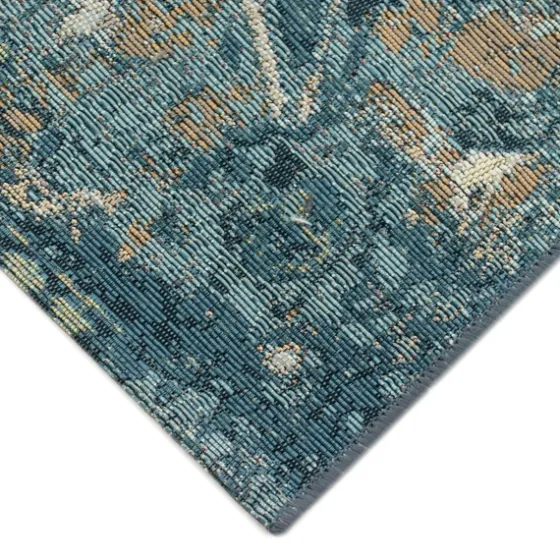 Blue Circle Medallion Outdoor Area Rug, 7X9-Kirkland's Home Hot