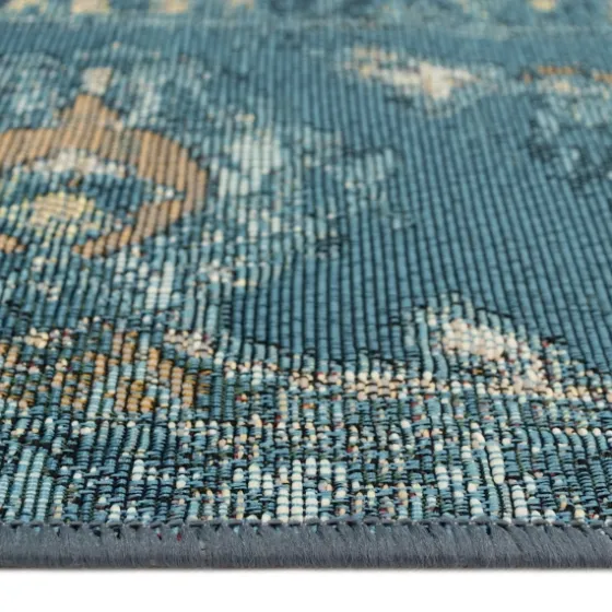 Blue Circle Medallion Outdoor Area Rug, 7X9-Kirkland's Home Hot