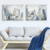 Blue City Canvas Art Prints, Set Of 2-Kirkland's Home Clearance