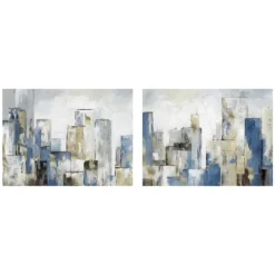 Blue City Canvas Art Prints, Set Of 2-Kirkland's Home Clearance