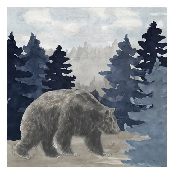 Blue Cliff Mountains Bear I Canvas Art Print-Kirkland's Home Clearance