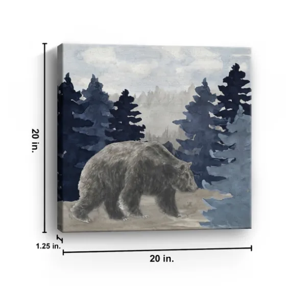 Blue Cliff Mountains Bear I Canvas Art Print-Kirkland's Home Clearance