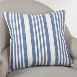 Blue Coastal Stripe Pillow-Kirkland's Home Fashion