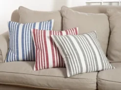 Blue Coastal Stripe Pillow-Kirkland's Home Fashion