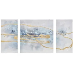 Blue Cosmo Triptych Canvas Art Prints, Set Of 3-Kirkland's Home Store