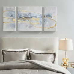 Blue Cosmo Triptych Canvas Art Prints, Set Of 3-Kirkland's Home Store