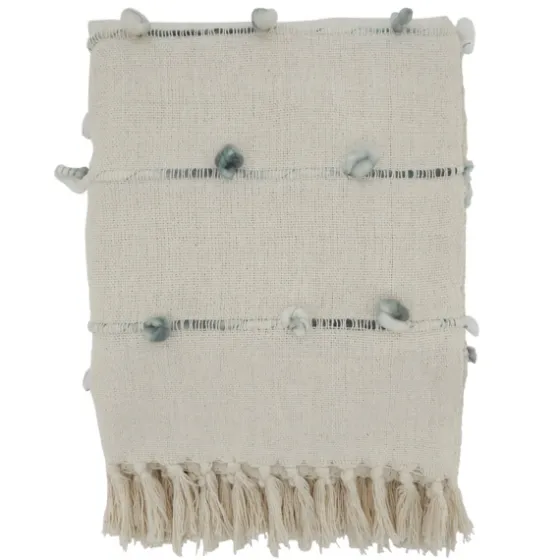 Blue Dotted Fringe Throw Blanket-Kirkland's Home Hot