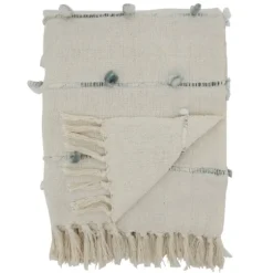 Blue Dotted Fringe Throw Blanket-Kirkland's Home Hot