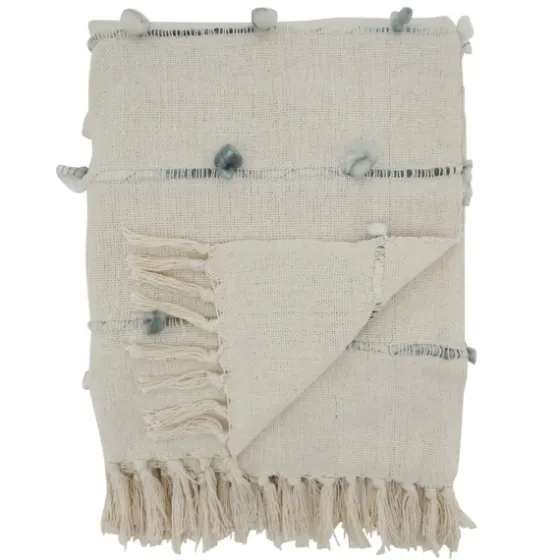 Blue Dotted Fringe Throw Blanket-Kirkland's Home Hot