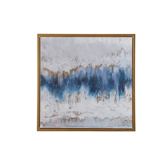 Blue Embrace Gold Foil Framed Art Print-Kirkland's Home Fashion