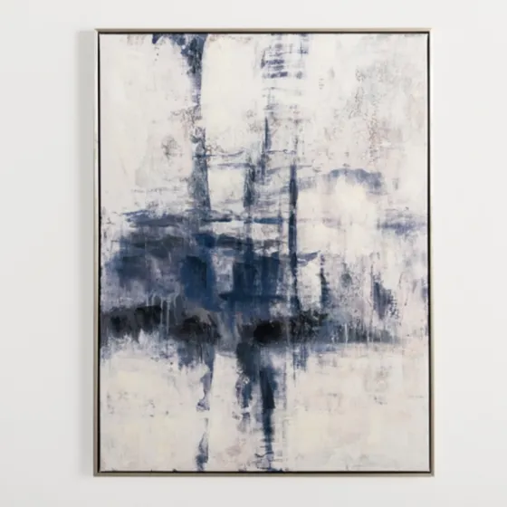 Blue Era Abstract I Framed Canvas Art Print-Kirkland's Home Cheap