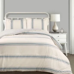Blue Farmhouse 3-Pc. Full/Queen Comforter Set-Kirkland's Home Flash Sale