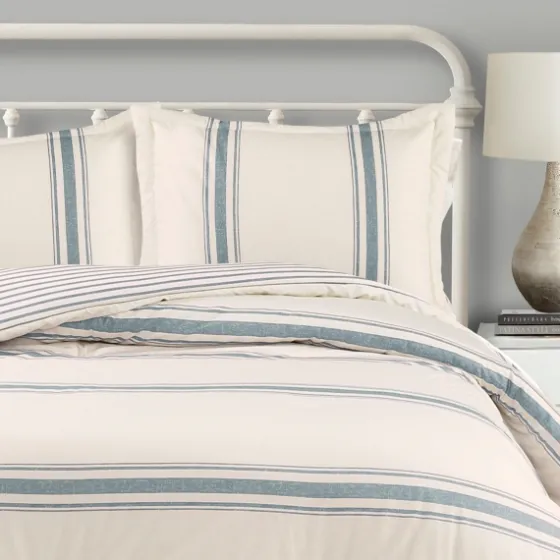 Blue Farmhouse 3-Pc. Full/Queen Comforter Set-Kirkland's Home Flash Sale