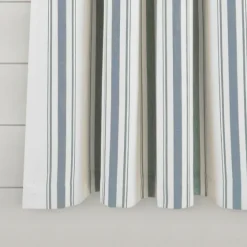 Blue Farmhouse Stripe Curtain Panels, Set Of 2-Kirkland's Home Discount