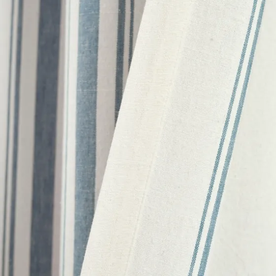 Blue Farmhouse Stripe Curtain Panels, Set Of 2-Kirkland's Home Discount