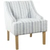 Blue Farmhouse Stripe Swoop Accent Chair-Kirkland's Home Outlet