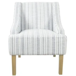 Blue Farmhouse Stripe Swoop Accent Chair-Kirkland's Home Outlet