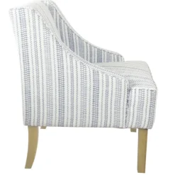 Blue Farmhouse Stripe Swoop Accent Chair-Kirkland's Home Outlet