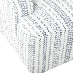 Blue Farmhouse Stripe Swoop Accent Chair-Kirkland's Home Outlet