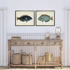 Blue Fish Framed Art Prints, Set Of 2-Kirkland's Home Store