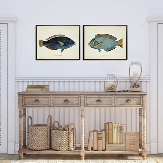 Blue Fish Framed Art Prints, Set Of 2-Kirkland's Home Store