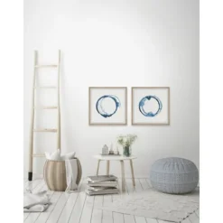 Blue Flash Framed Art Prints, Set Of 2-Kirkland's Home Store
